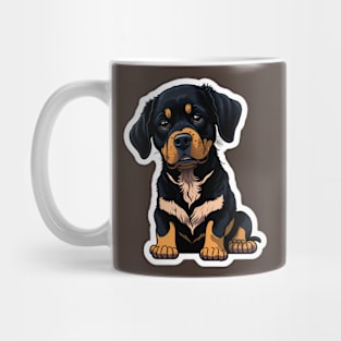 Rottweiler Vermeer style cinematic lighting Mug